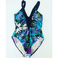 Vintage One Piece Swimsuit/Floral Flowers 80S 90S Medium M 40 Pinup Bathing Suit Swimwear Onepiece S | Etsy (US)