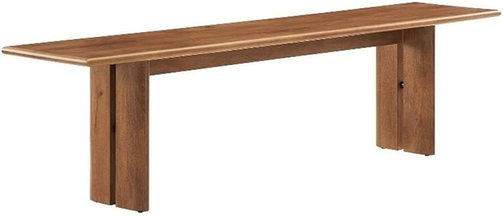 Modway EEI-6345-WAL Amistad 72" Wood Bench, Walnut | Amazon (US)