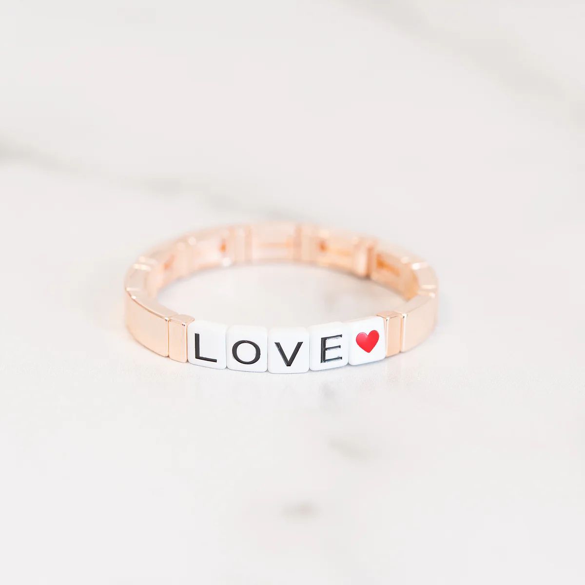 Classic LOVE Tile Bracelet | Golden Thread