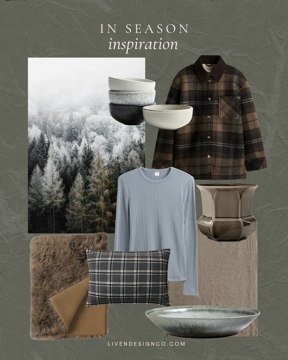 Home decor. Winter style. Plaid jacket. Linen tablecloth. Faux fur throw. Dinnerware. Glazed planter. Plaid pillow. Throw pillow. 

#LTKSeasonal #LTKHome #LTKSaleAlert