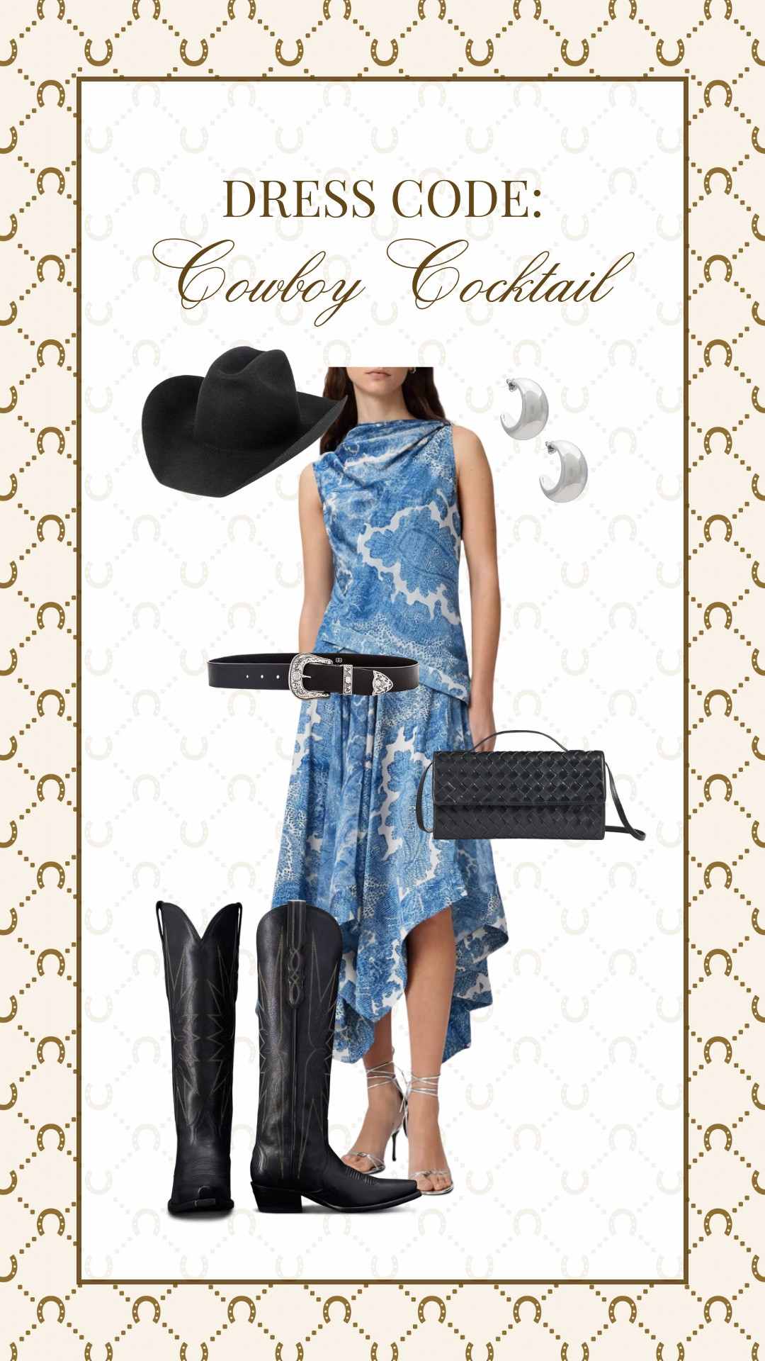 Cowboy cocktail outfit idea!

Western chic // country concert //