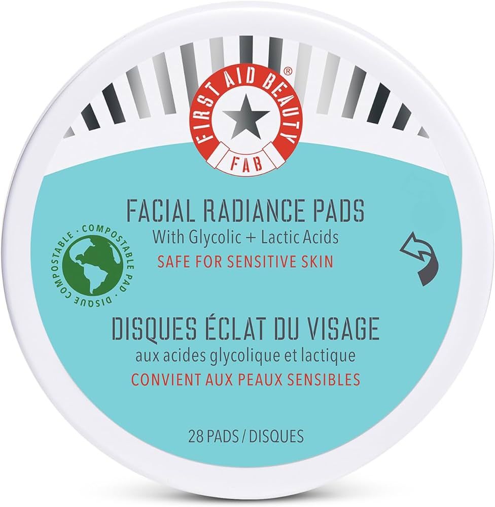 First Aid Beauty Facial Radiance Pads – Daily Exfoliating Pads with AHA that Help Tone & Bright... | Amazon (US)