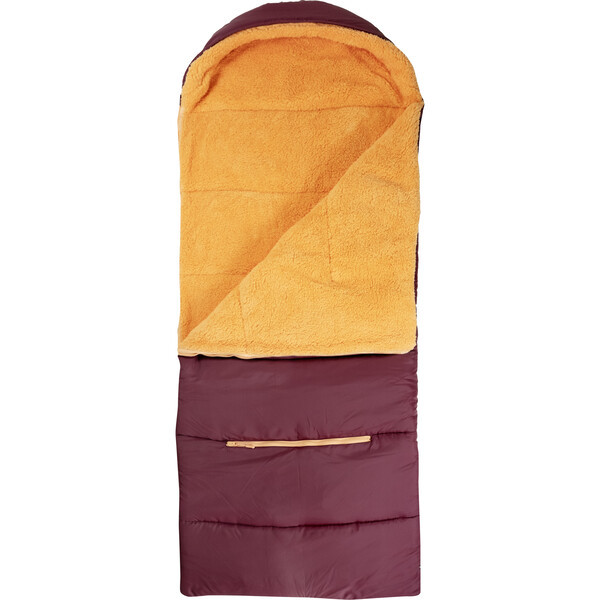 Big Kid's Sleep-N-Pack Sleepbag, Winterberry And Goldenrod Sherpa | Maisonette