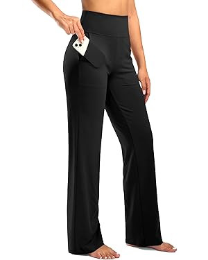 G Gradual Women's Yoga Pants Wide Leg wiht Pockets High Waist Stretch Loose Casual Lounge Sweatpa... | Amazon (US)
