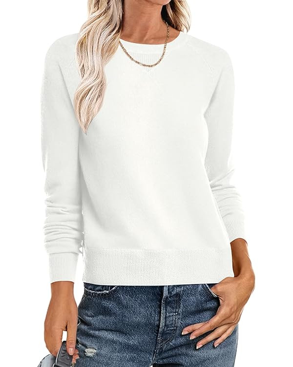 ANRABESS Sweater for Women Long Sleeve Crewneck 2025 Fall Winter Soft Loose Fit Basic Knit Pullov... | Amazon (US)