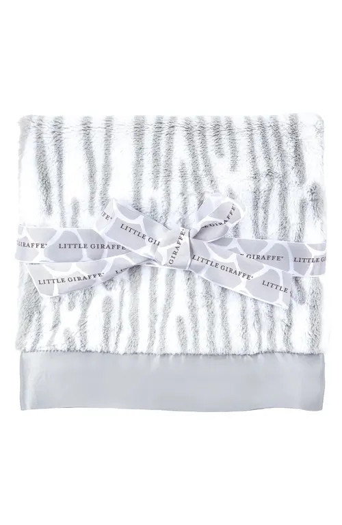 Little Giraffe Luxe Grass Baby Blanket in Silver at Nordstrom | Nordstrom