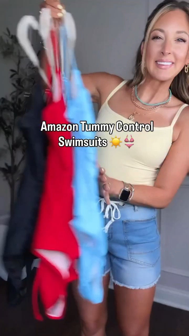 The best tummy control swimsuits 👙☀️ 
 #vacationoutfits #swimsuits #resortwear