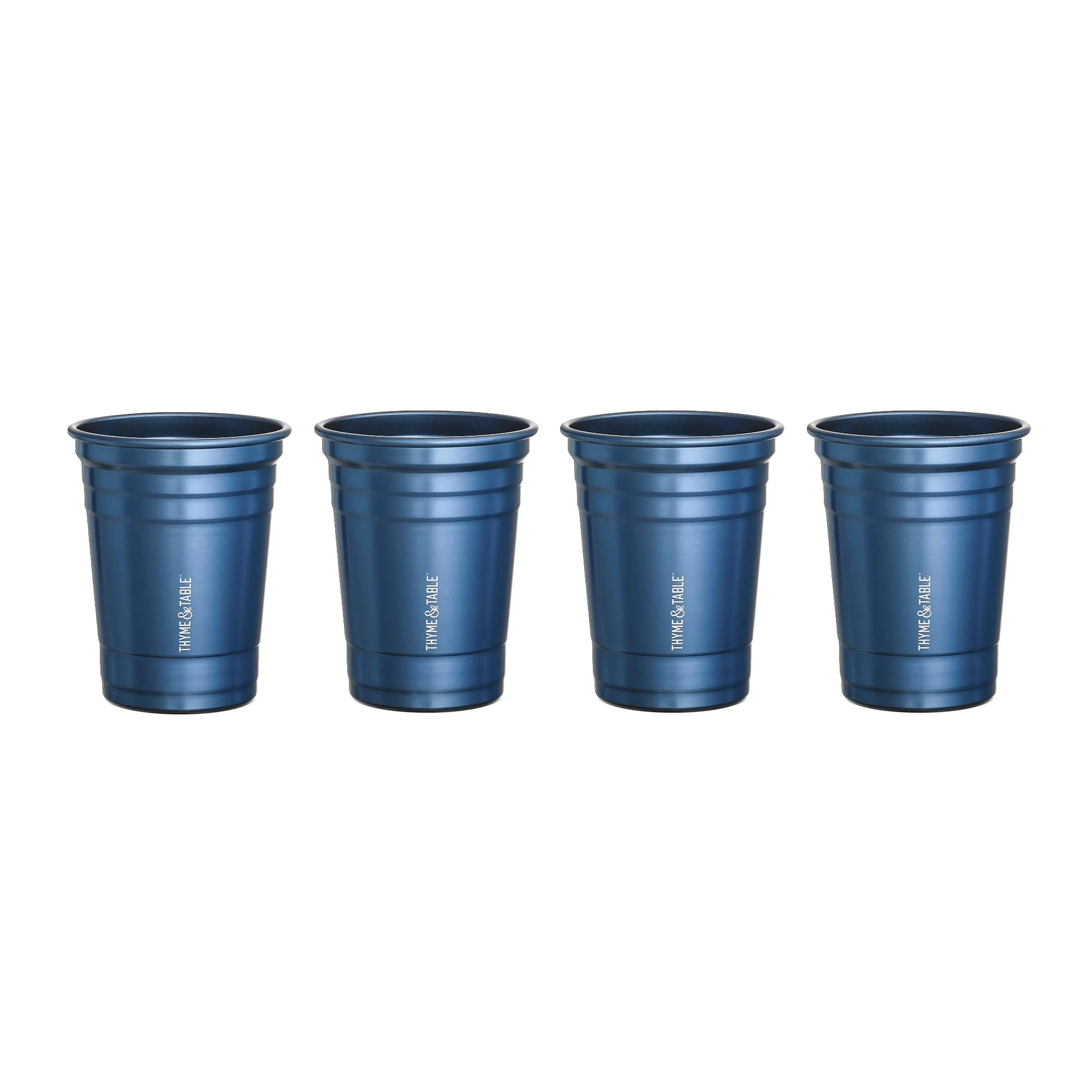 Thyme & Table 4-Pack 17 oz Blue Party Cups | Walmart (US)