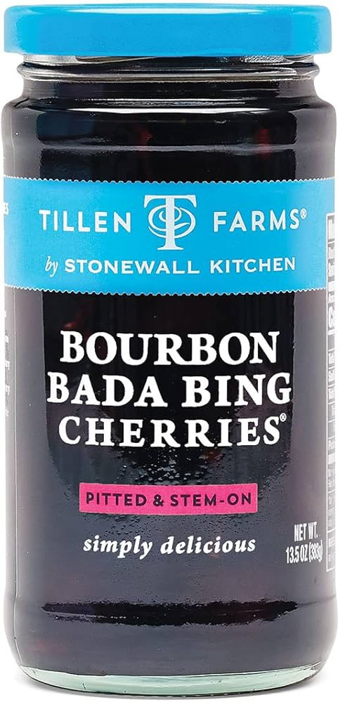 Tillen Farms Bourbon Bada Bing Cherries, 13.5 oz | Amazon (US)