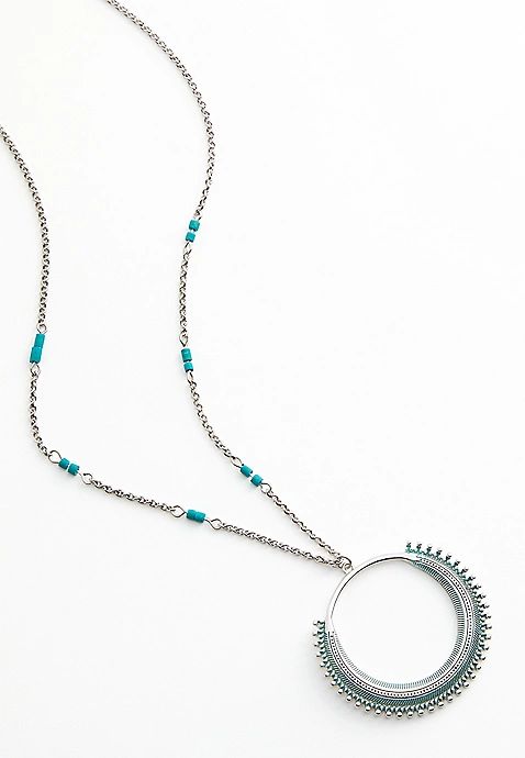 Turquoise Southwest Beaded Pendant Necklace | Maurices