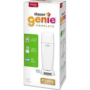 Playtex Diaper Genie Complete Pail with Built-In Odor Controlling Antimicrobial, Includes Pail & ... | Amazon (US)