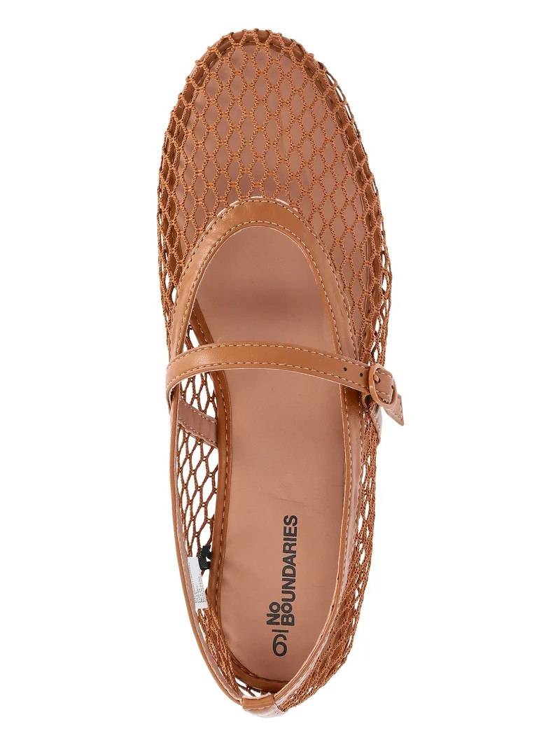 No Boundaries Women’s Mesh Mary Jane Flats | Walmart (US)