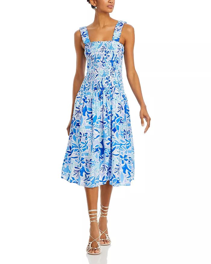 AQUA Smocked Midi Dress - 100% Exclusive Back to results -  Women - Bloomingdale's | Bloomingdale's (US)