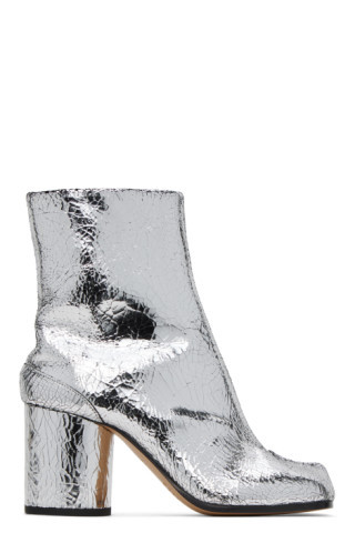 Silver Tabi Boots | SSENSE