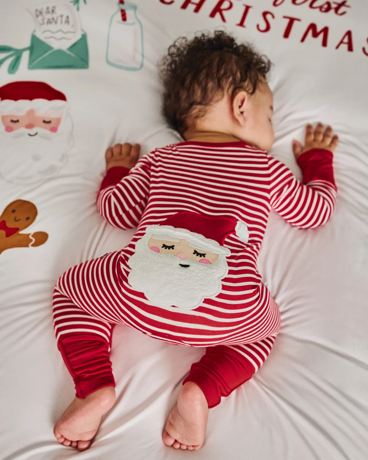 Candy Cane Stripe Crescent Zippy | Little Sleepies