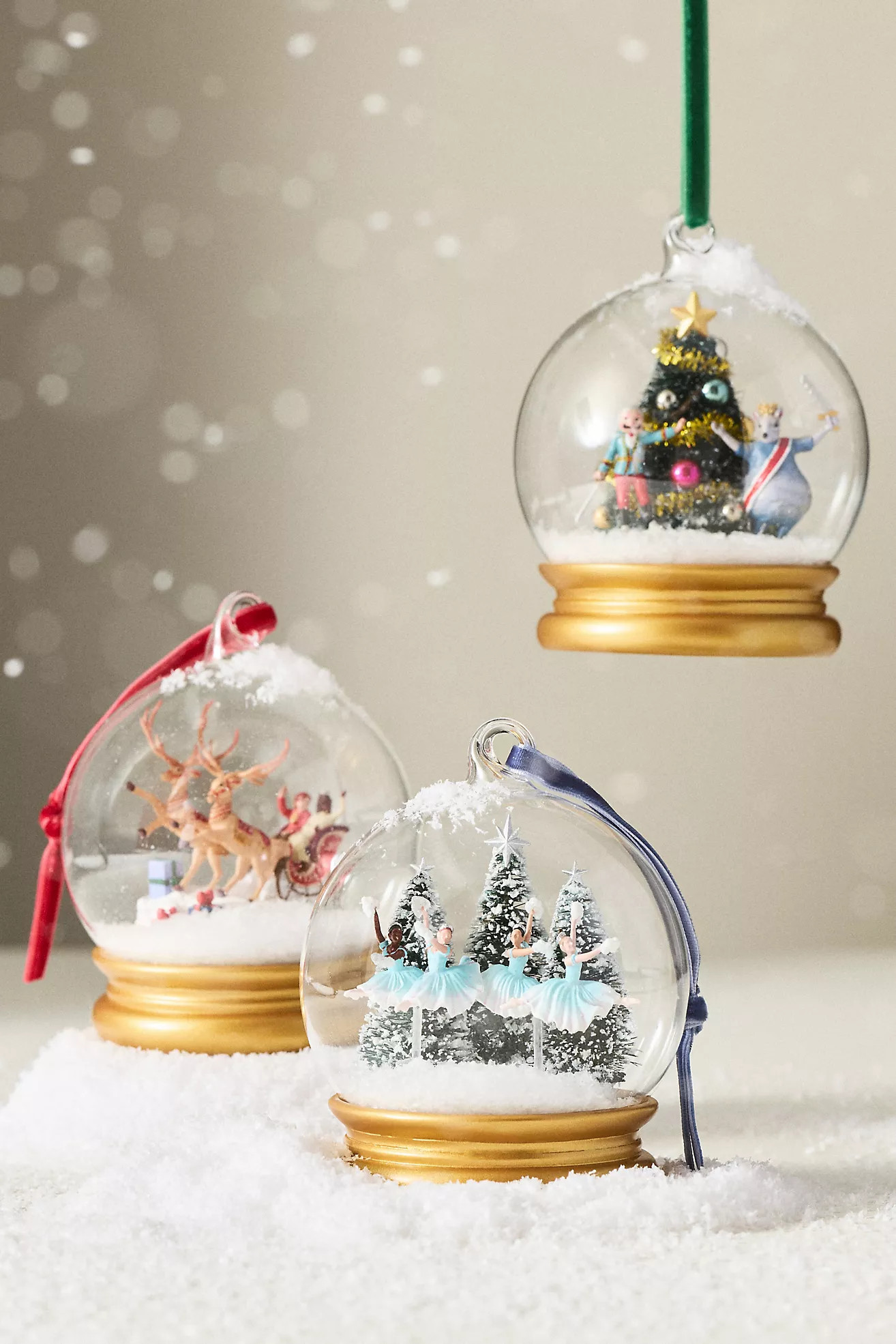 New York City Ballet Glass Snowglobe Ornament | Anthropologie (US)