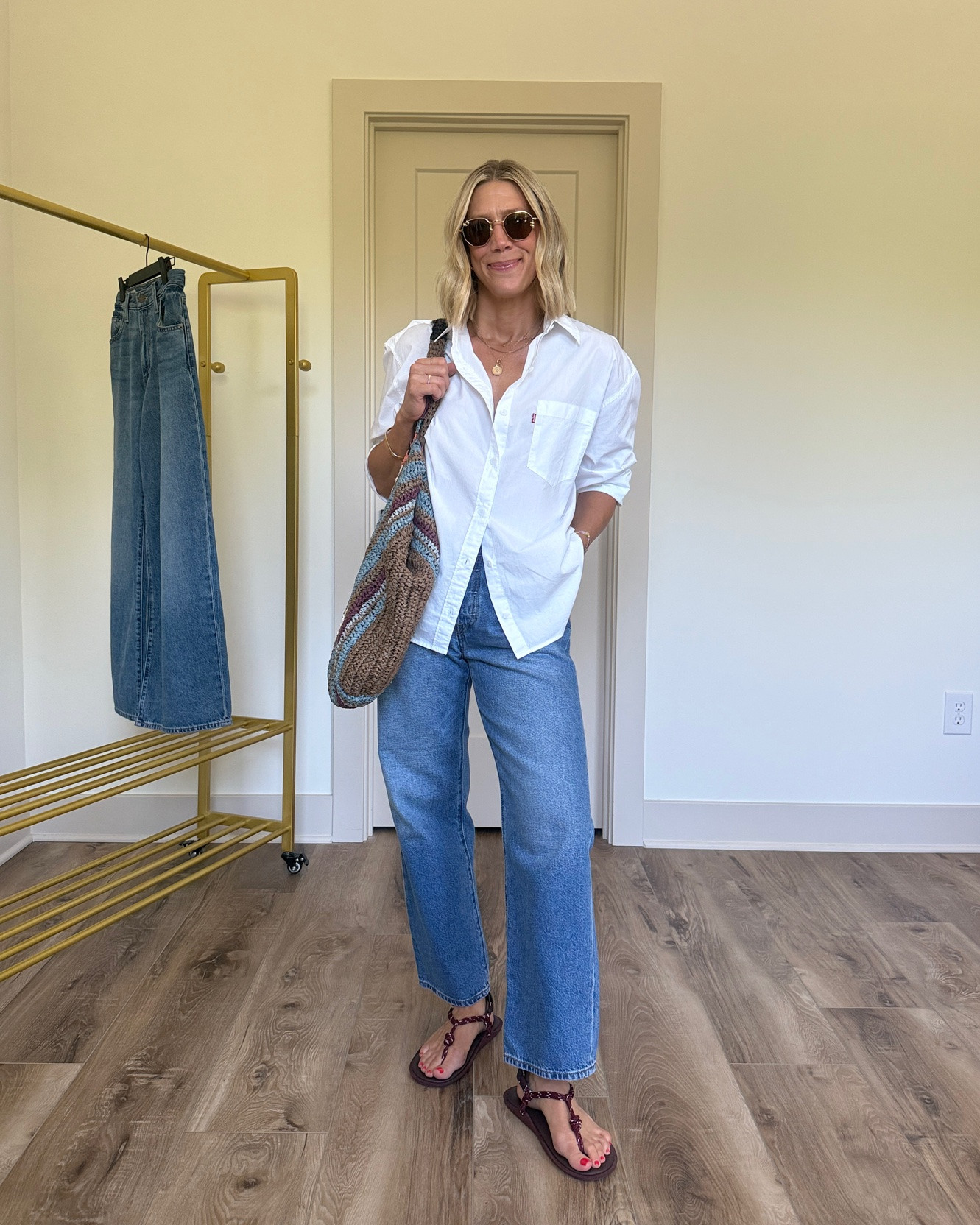 Wearing 25 jeans (sized down for closer fit), medium button down (sized up for oversized fit)

@levi #levisltkpartner

#LTKootd #LTKOver40 #LTKSeasonal