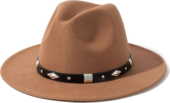 Lisianthus Women Belt Buckle Fedora Hat | Amazon (US)