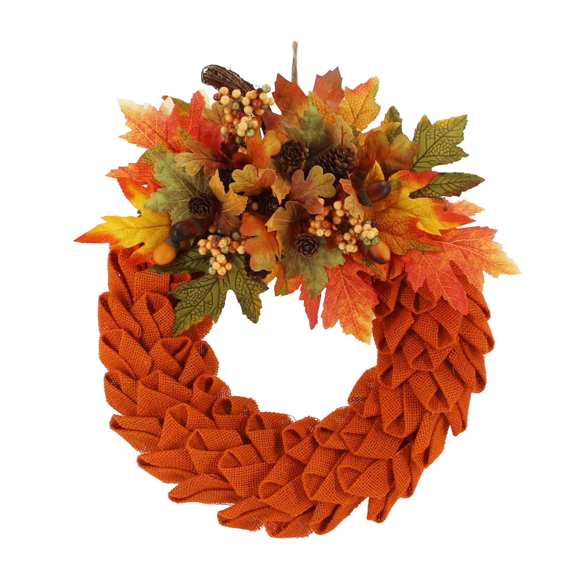 Celebrate Together™ Fall Burlap Pumpkin Shaped Wreath | Kohl's