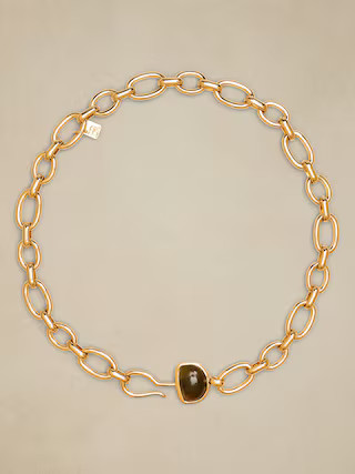 Labradorite Hook Link Necklace | Banana Republic Factory