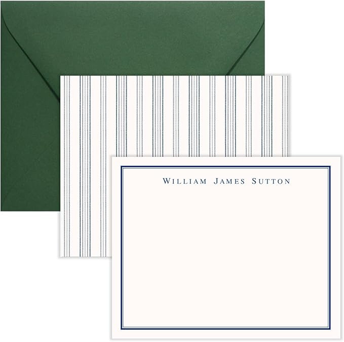 Co Personalized Mens Stationery Set, Professional Stationery Note Cards with Envelopes, Monogramm... | Amazon (US)