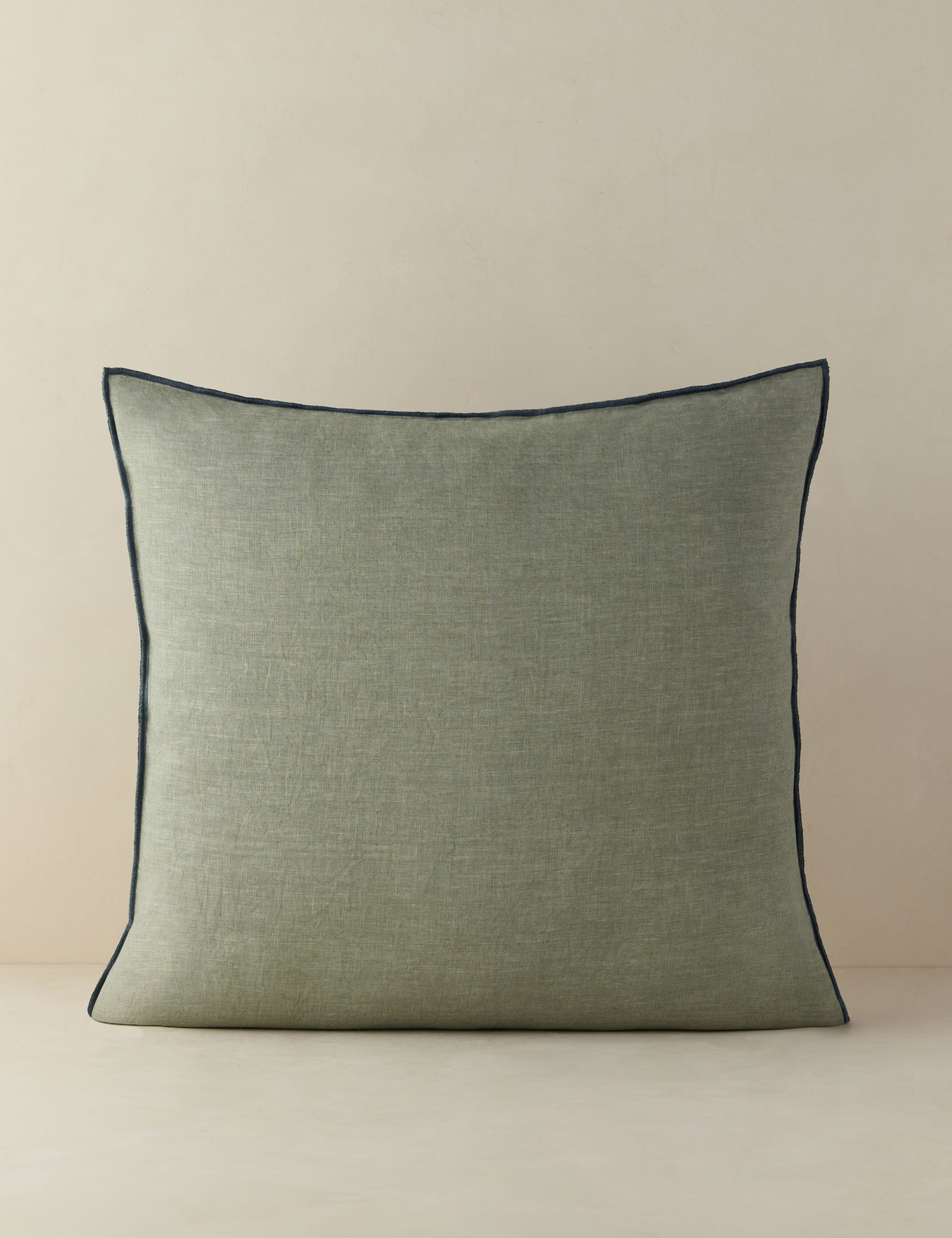 Carys Contrast Linen Pillow | Lulu and Georgia 