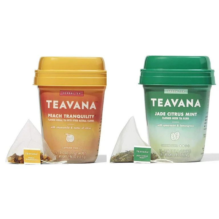 Teavana Tea 2 Flavor Peach Tranquility and Jade Citrus Mint, 15 Tea Bags each Pack (Pack of 2) - ... | Walmart (US)