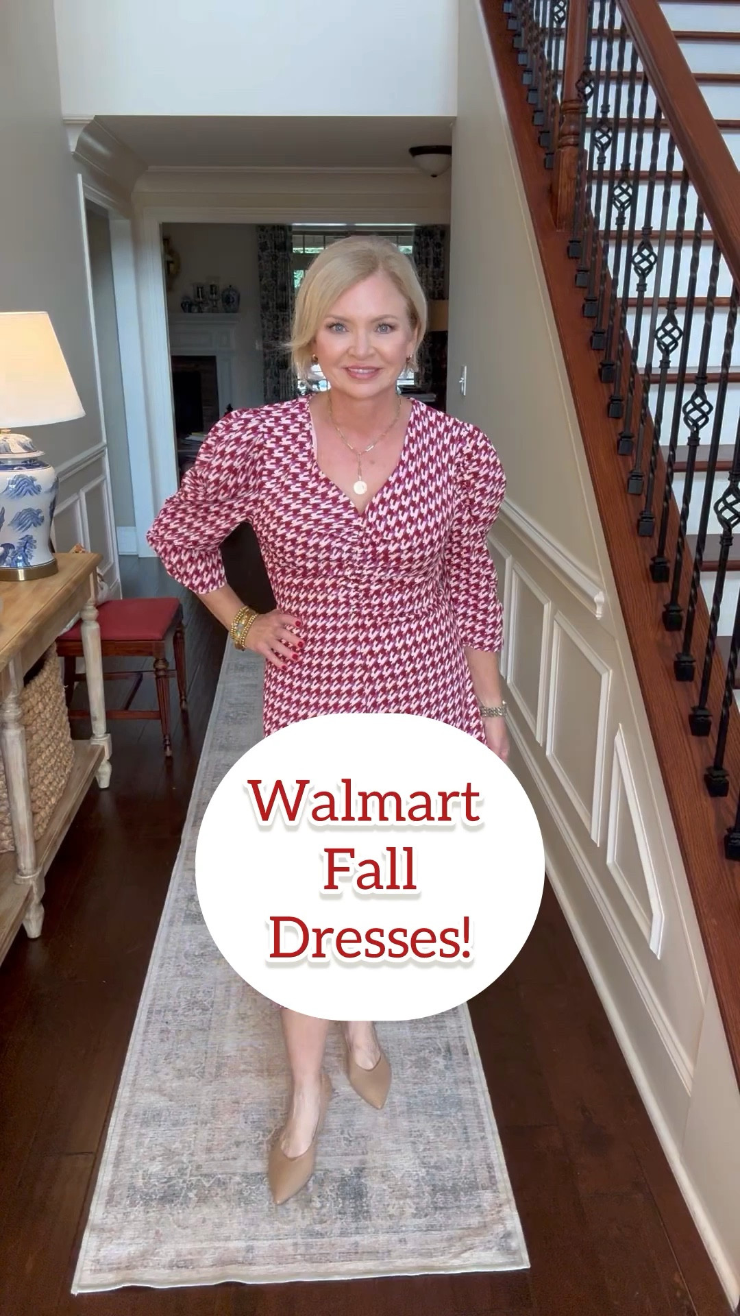 Who would believe these gorgeous dresses are all from Walmart? I'm wearing a Small in the houndstooth & green dresses, Medium in the floral. 

#affordablefashion
#fashionover50
#falldresses
#midlifefashion
#mididress
#stylewithserena

Fall dresses
Fall wedding guest dress
Fall family photos
Brown boots
Fall outfits
Burgundy
Suede bag


#LTKStyleTip #LTKOver40 #LTKFindsUnder50