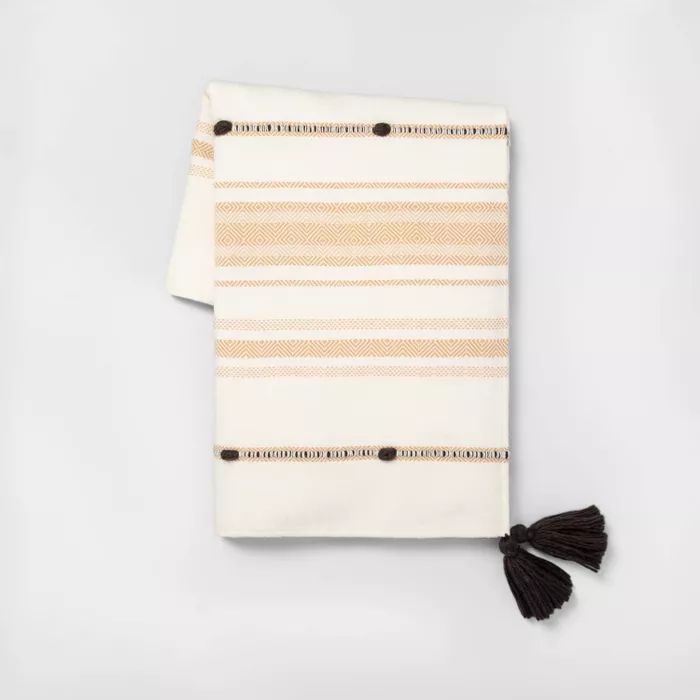 Stripe with Poms Throw Blanket - Hearth & Hand™ with Magnolia | Target