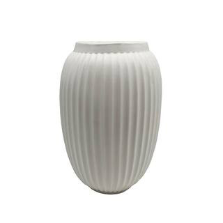 9" White Geometric Fluted Ceramic Vase by Ashland® | Michaels | Michaels Stores