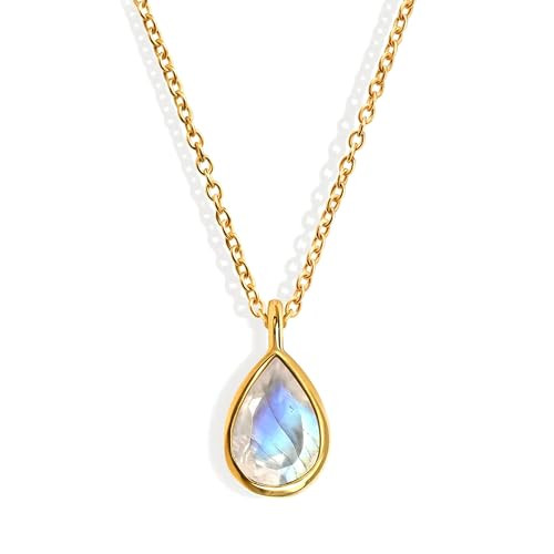 Moon Magic Authentic Moonstone Necklace for Women | Onyx, Labradorite, Black Obsidian Necklaces/R... | Amazon (US)