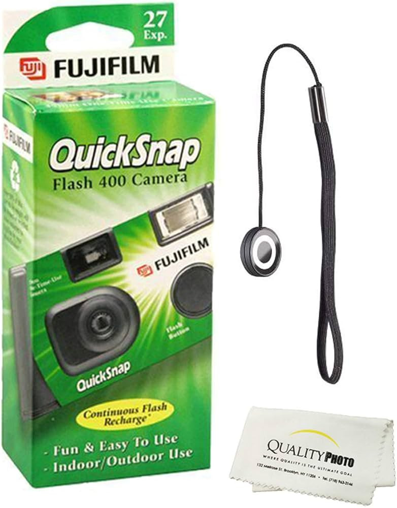 Fujifilm QuickSnap Flash 400 Disposable 35mm Camera (1 Pack) Bonus Hand Strap + Quality Photo Mic... | Amazon (US)