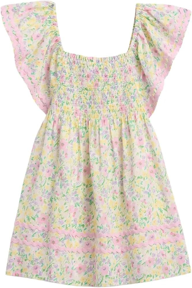 GAP Baby Girls' Novelty Smocked Woven Dress | Amazon (US)