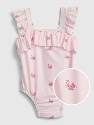 Baby Recycled Flamingo Graphic Swim One-Piece | Gap (US)