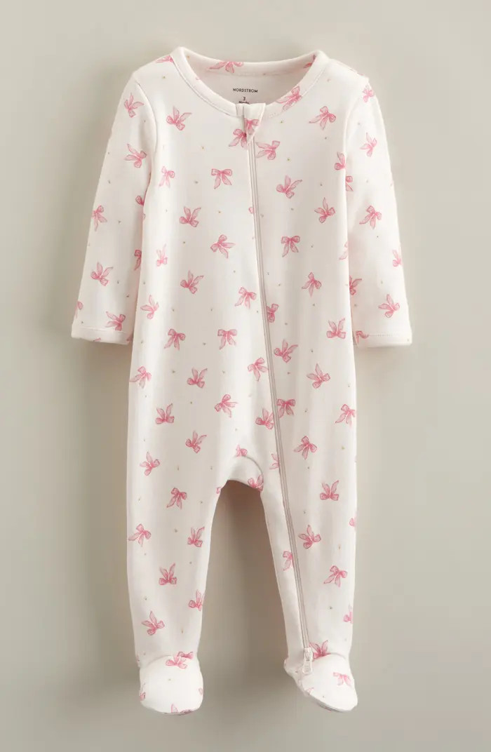 Nordstrom Print Cotton Footie Romper | Nordstromrack | Nordstrom Rack