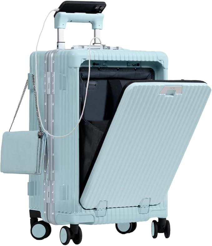 NOBL Travel Carry On Luggage, Noble Zipperless Aluminum Frame PC Hard Shell Suitcase, 20.8"x15"x8... | Amazon (US)