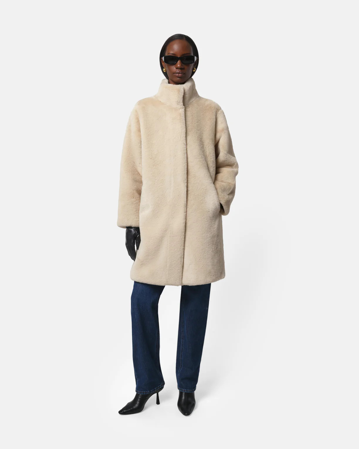 Blair Faux Fur Coat in Latte | Apparis