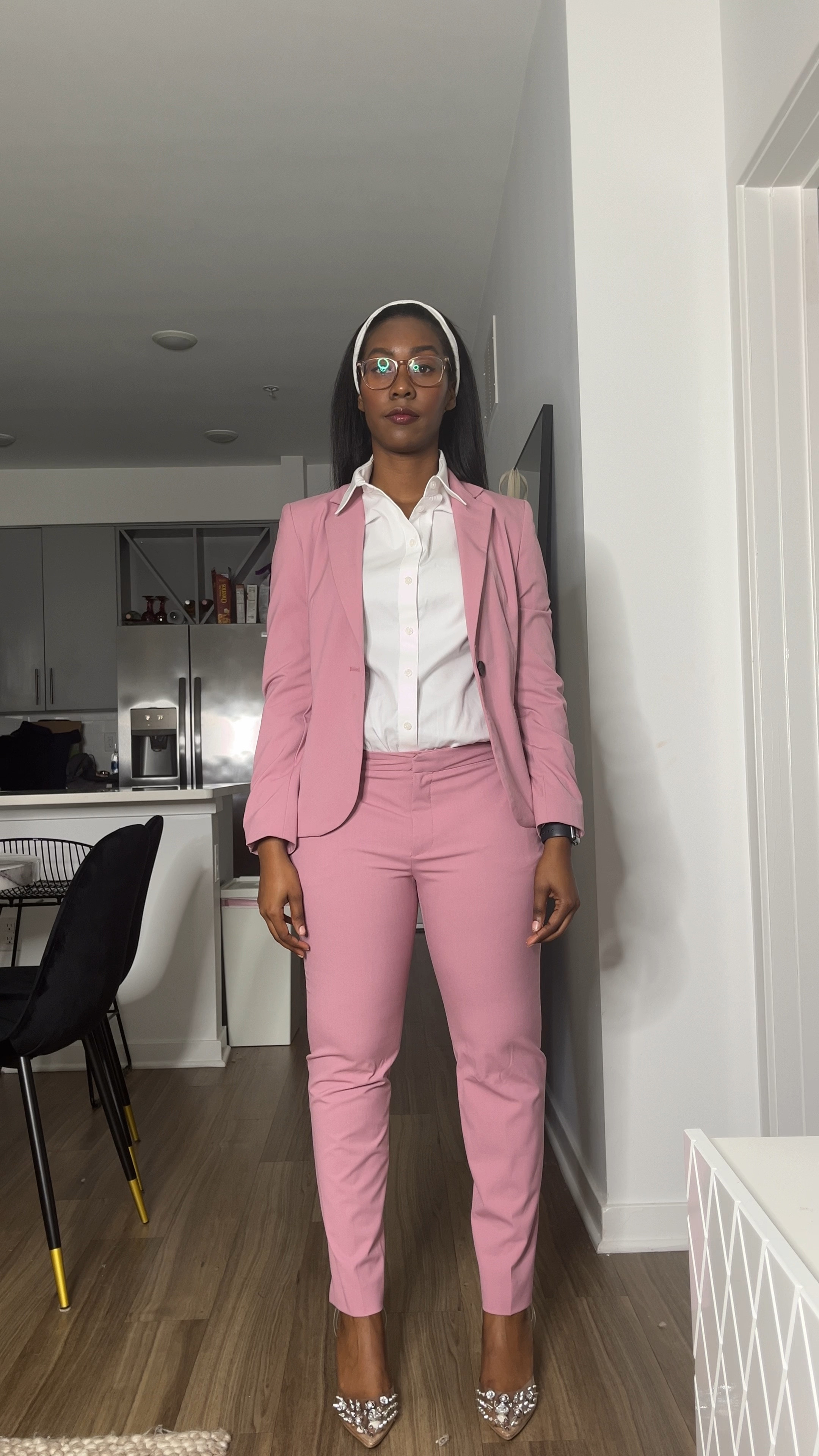 cute pink suit just in time for Valentine’s Day 🙂 