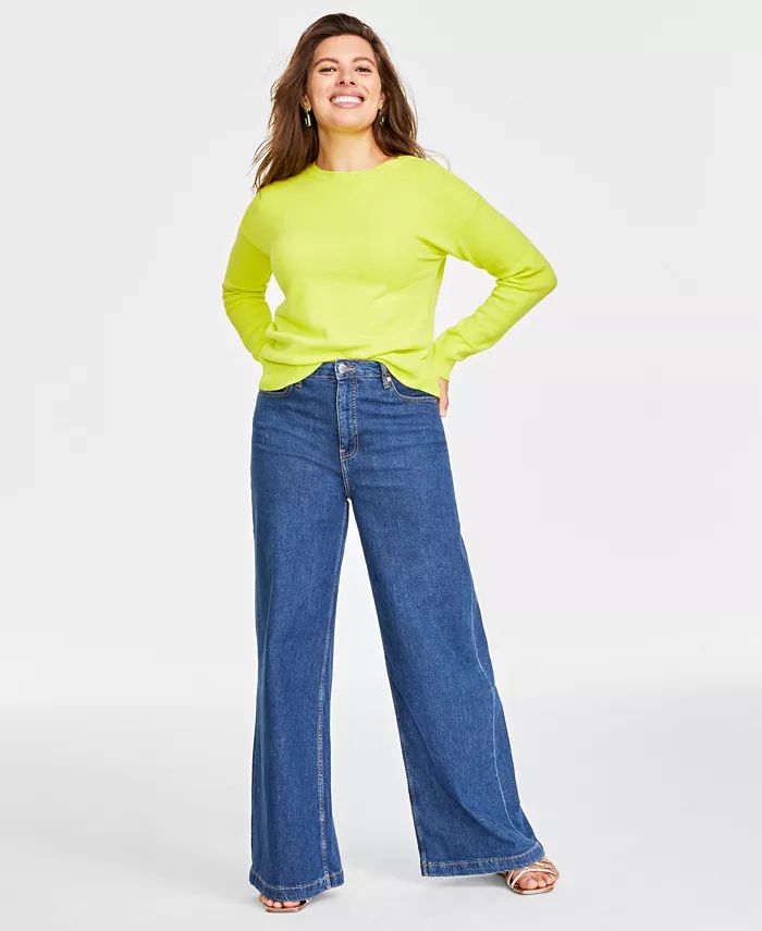 Women's Crewneck Sweater, Created for Macy's | Macy's