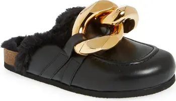 JW Anderson Chain Link Faux Fur Lined Loafer Mule | Nordstrom | Nordstrom