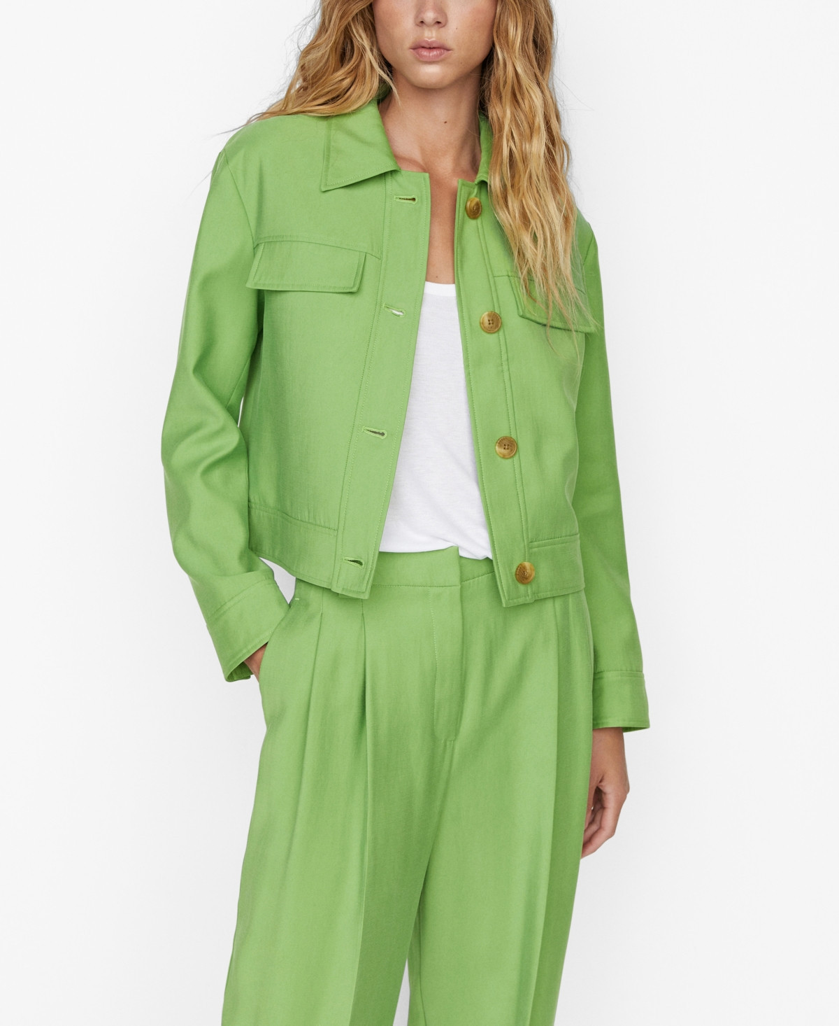 Mango Women's Flap Pocket Jacket | Macys (US)