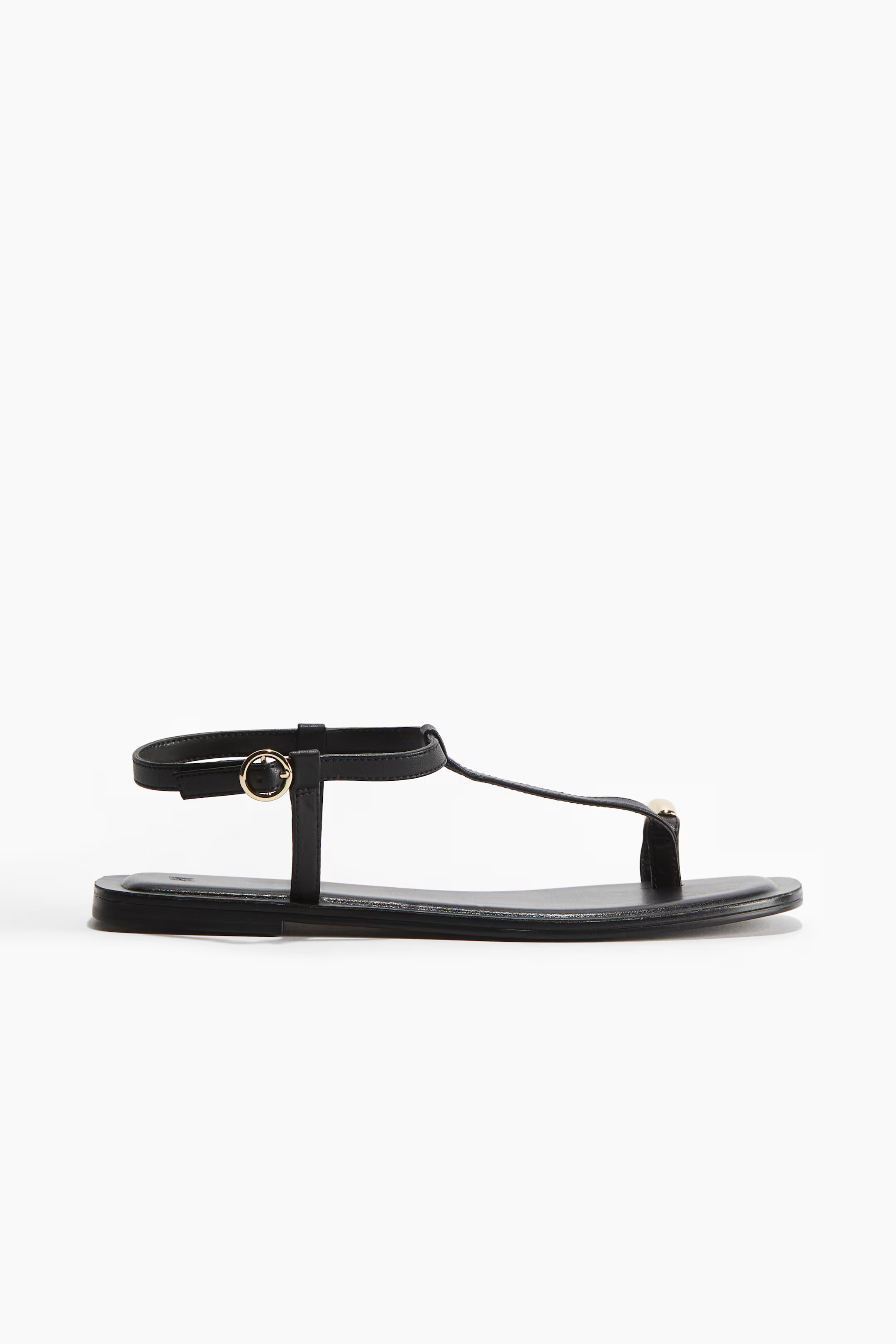 Metal-detail sandals - Black - Ladies | H&M GB | H&M (UK, MY, IN, SG, PH, TW, HK)