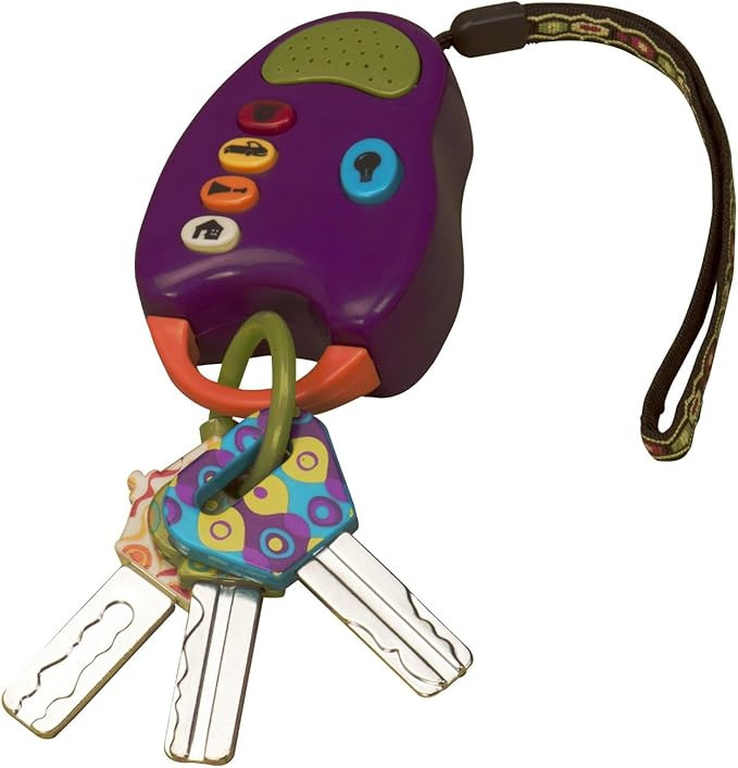 B. toys – FunKeys Toy – Funky Toy Keys for Toddlers and Babies – Toy Car Keys and Purple Re... | Amazon (US)