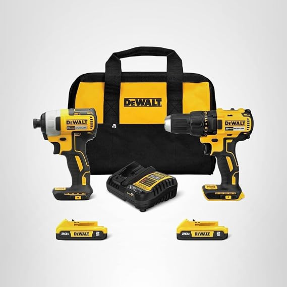 DEWALT 20V MAX Cordless Drill and Impact Driver, Power Drill Brushless 2-Tool Power Tool Combo Ki... | Amazon (US)