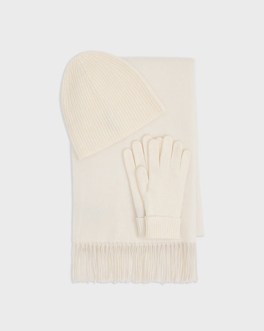 Scarf, Hat & Gloves Set in Cashmere | Theory