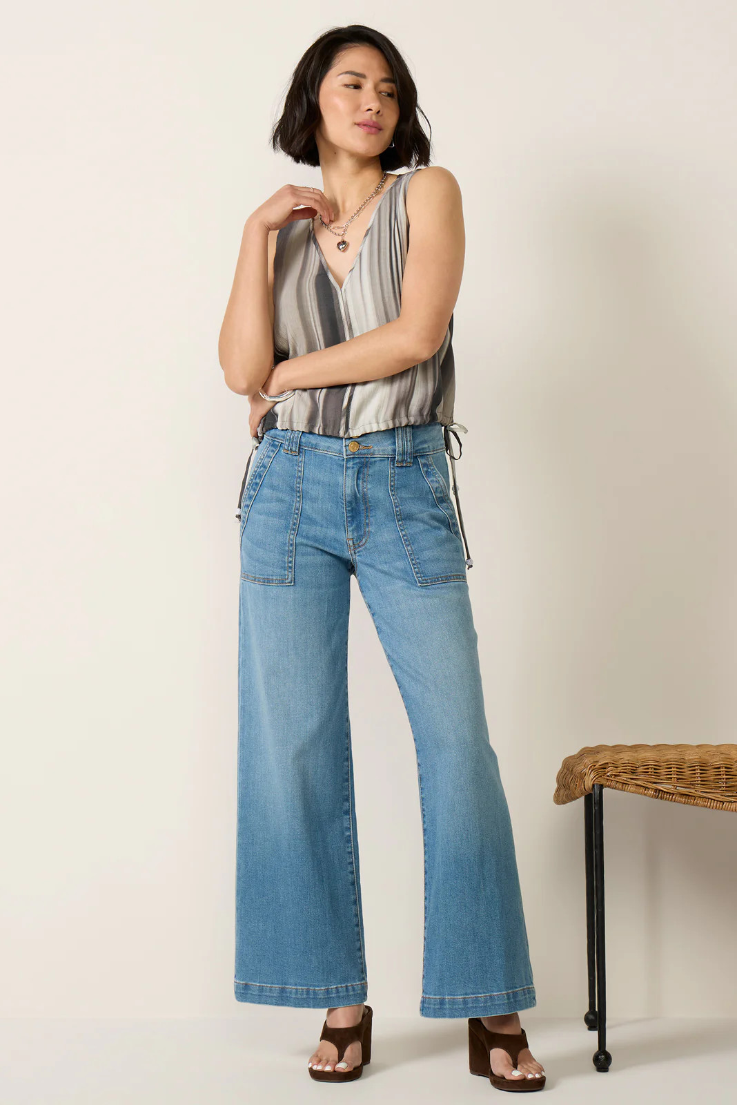 Petite Jodi Wide Leg Jean | Evereve