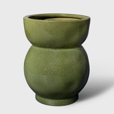 Glossy Textured Vase Dark Green - Threshold™ designed with Studio McGee | Target