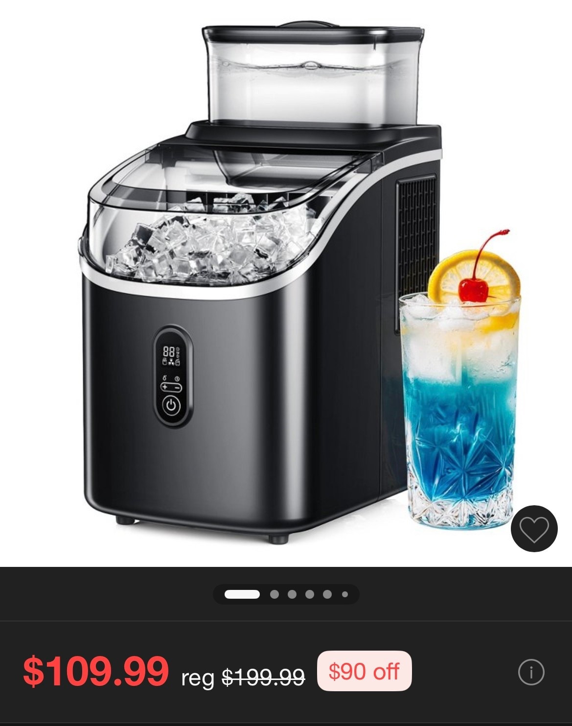 5 star counter top nugget ice maker andddd its 50% off right now  .. adds to cart. 

#LTKHome #LTKSaleAlert #LTKGiftGuide