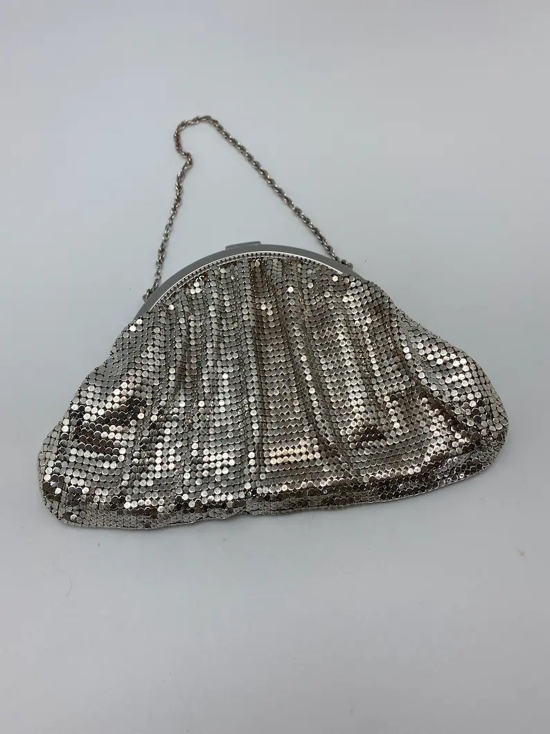 Silver Whiting Davis Jeweled Closure Vintage 1950 Evening Bag - Etsy | Etsy (Global)