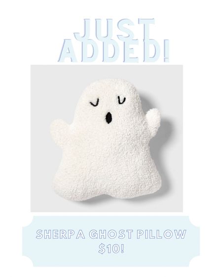 Been waiting for this to come back in stock!! How cute is this Sherpa Ghost pillow?! Been trying to find at my local target but I haven’t found them yet! Now online and just $10!

#LTKSeasonal #LTKkids #LTKhome